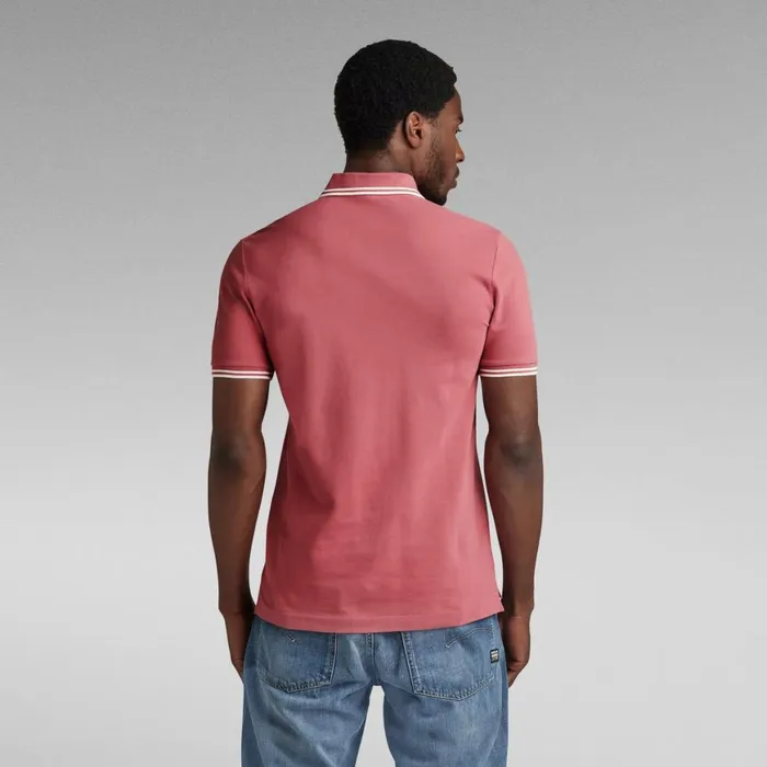 TShirts and Polos Men GStar RAW Dunda Slim Stripe Polo Pink Ink