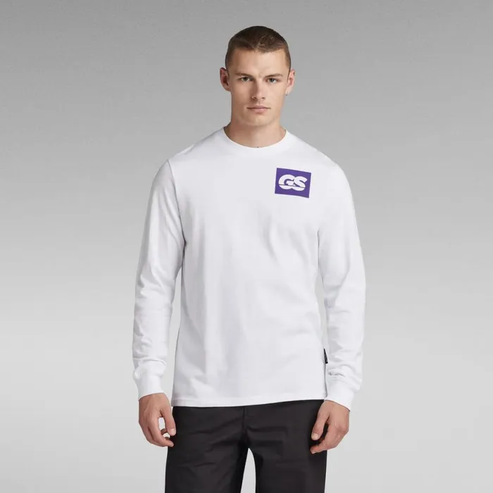TShirts and Polos Men GStar RAW GS RAW Back Graphic TShirt White