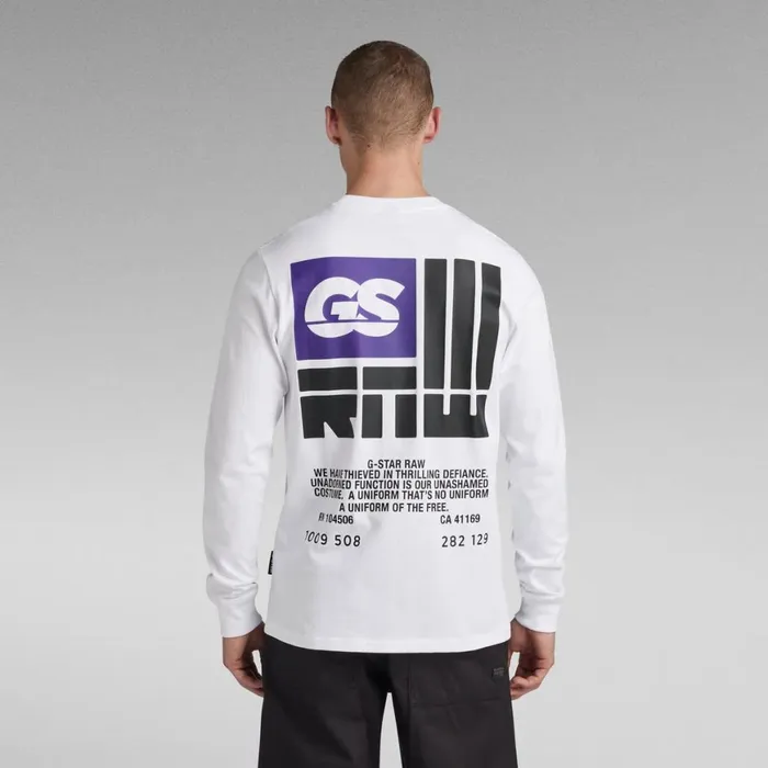 TShirts and Polos Men GStar RAW GS RAW Back Graphic TShirt White