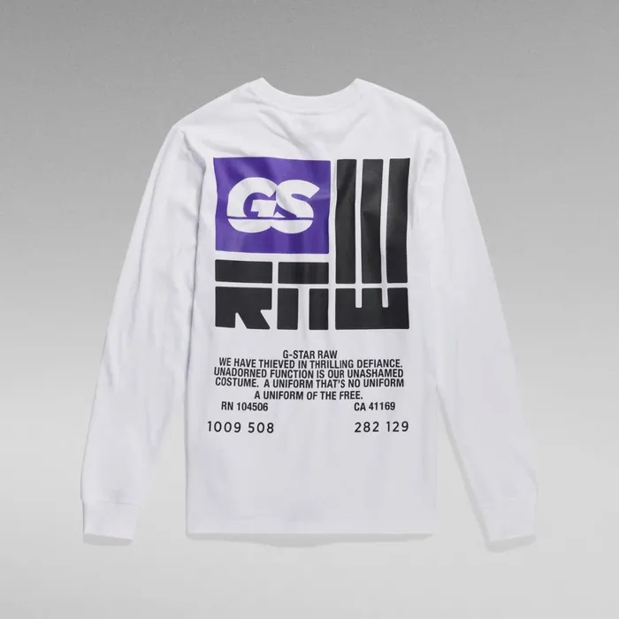 TShirts and Polos Men GStar RAW GS RAW Back Graphic TShirt White