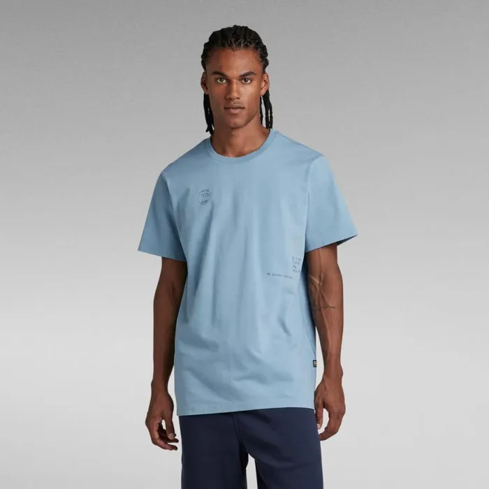 TShirts and Polos Men GStar RAW Irregular Graphics Loose TShirt Lake