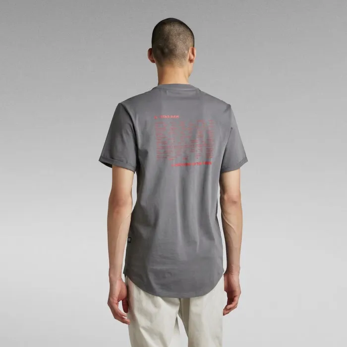 TShirts and Polos Men GStar RAW Lash Back Text TShirt Granite