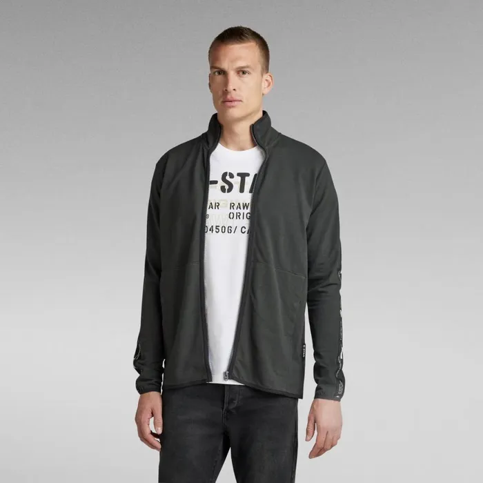 TShirts and Polos Men GStar RAW Lightweight Logo Tape Zip Through Sweater Cloack TShirts and Polos Men GStar RAW Lightweight Logo Tape Zip Through Sweater Cloack
