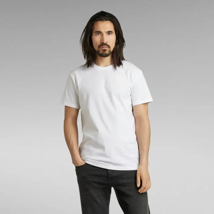 TShirts and Polos Men GStar RAW Shield Chest High Density TShirt White
