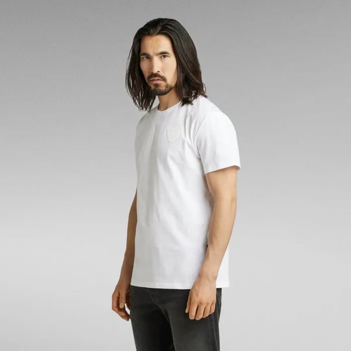 TShirts and Polos Men GStar RAW Shield Chest High Density TShirt White