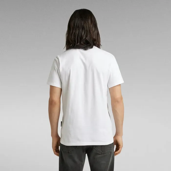 TShirts and Polos Men GStar RAW Shield Chest High Density TShirt White