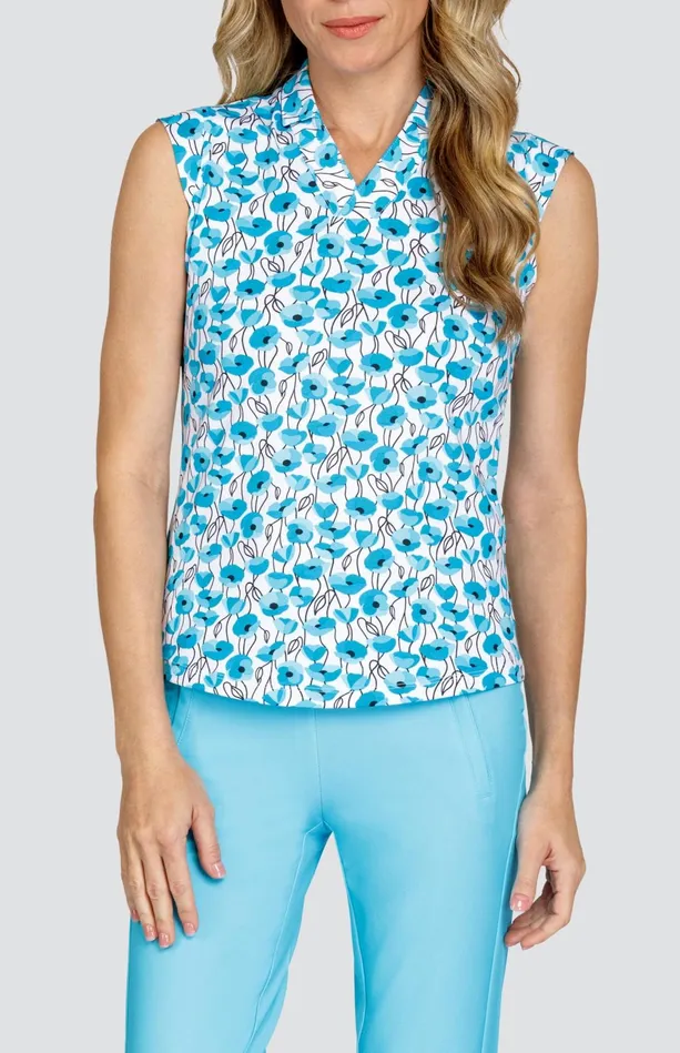 Tail Activewear Candida Top 8211 Playful Poppies Women Short Sleeve