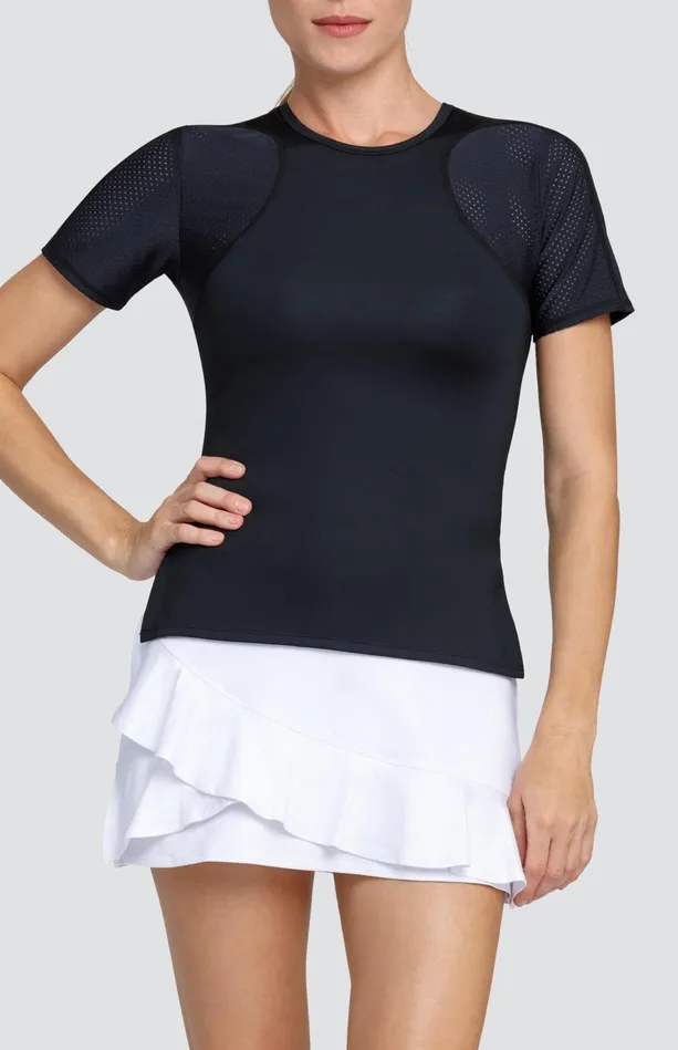 Tail Activewear Katy Top 8211 Onyx Black 8211 FINAL SALE Women Short Sleeve