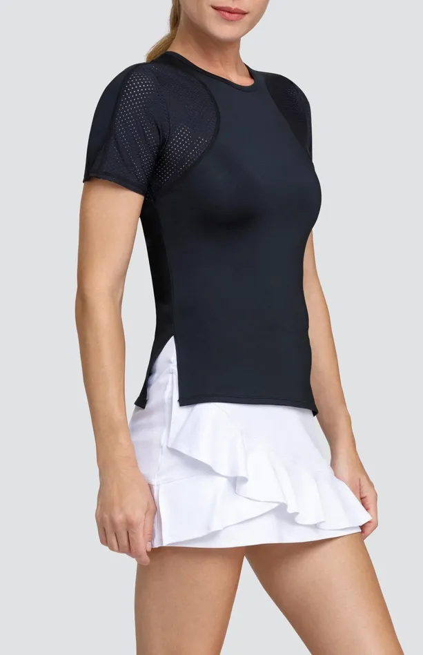 Tail Activewear Katy Top 8211 Onyx Black 8211 FINAL SALE Women Short Sleeve