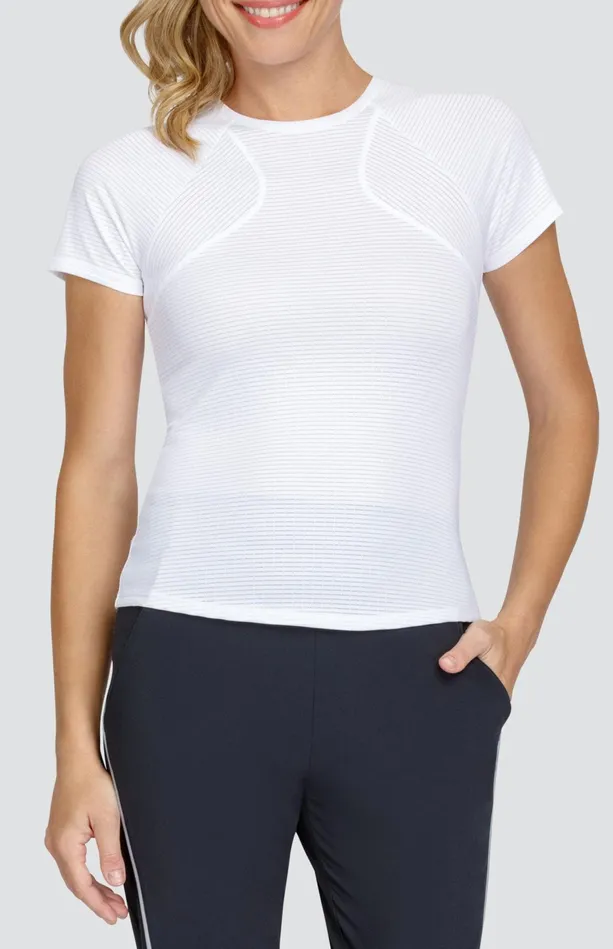 Tail Activewear Opal Top 8211 Chalk White 8211 FINAL SALE Women Short Sleeve