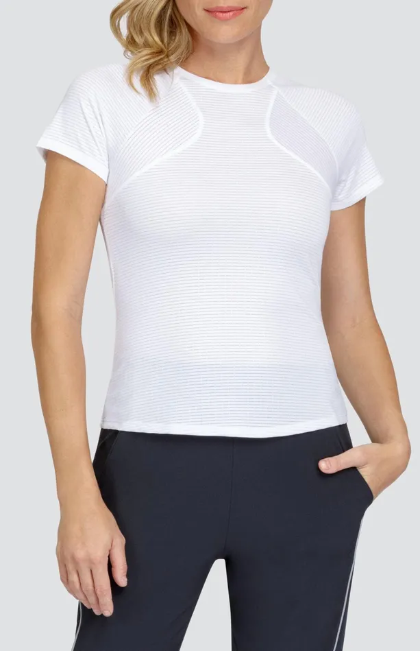 Tail Activewear Opal Top 8211 Chalk White 8211 FINAL SALE Women Short Sleeve
