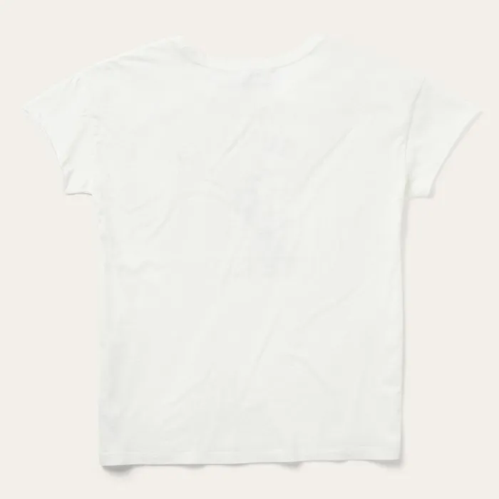 Tees Women Stetson Stetson Round Up Stetson Vintage Tee Official White