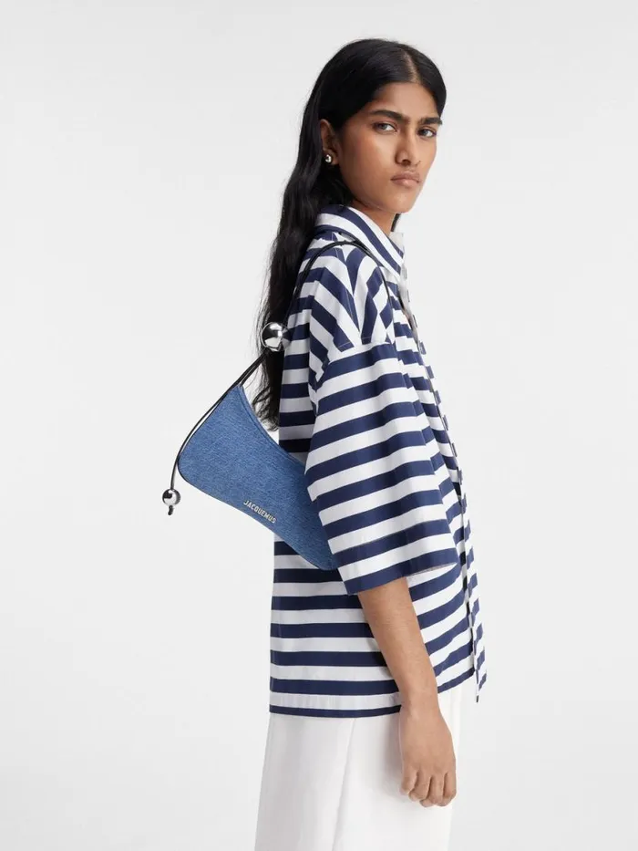 The Bisou Perle Blue Women JACQUEMUS Shoulder Bags The Bisou Perle Blue Women JACQUEMUS Shoulder Bags