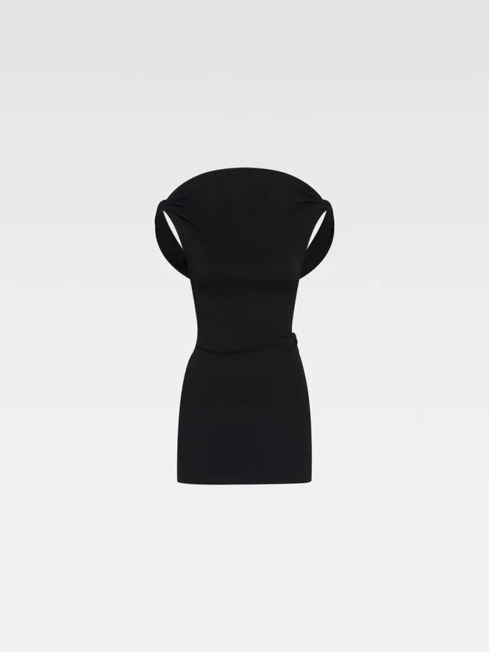 The Bordo Mini Dress Black Women JACQUEMUS Dresses and Skirts The Bordo Mini Dress Black Women JACQUEMUS Dresses and Skirts