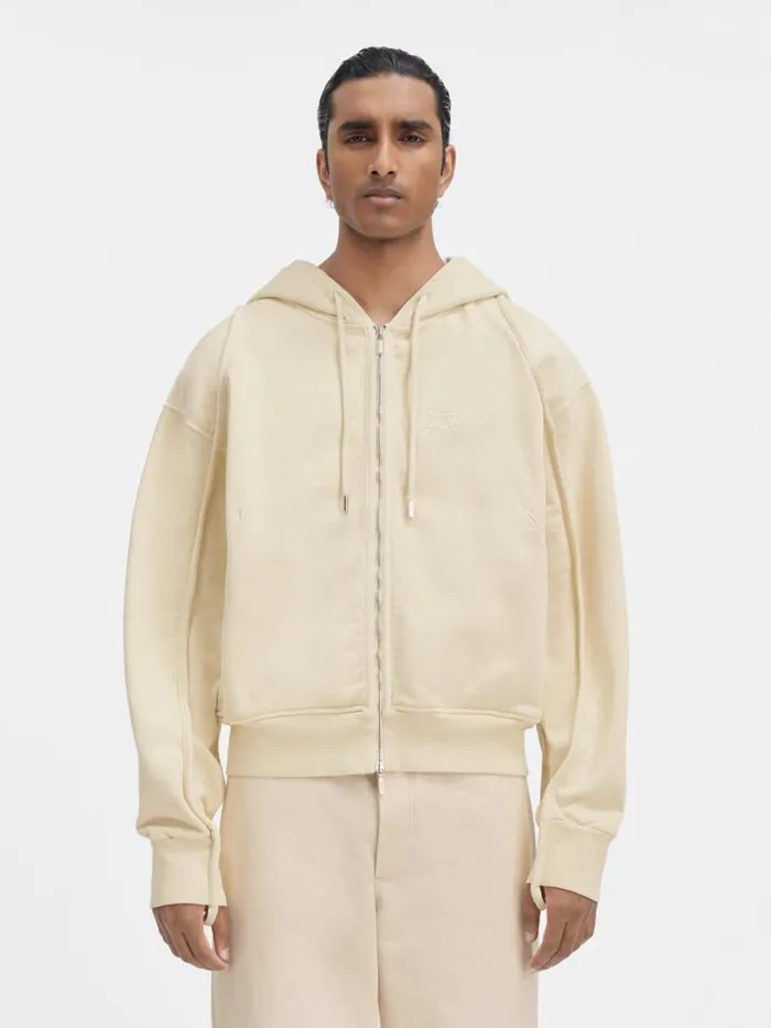 The Camargue Zipped Sweatshirt Light Beige Men JACQUEMUS Sweatshirts and Joggings