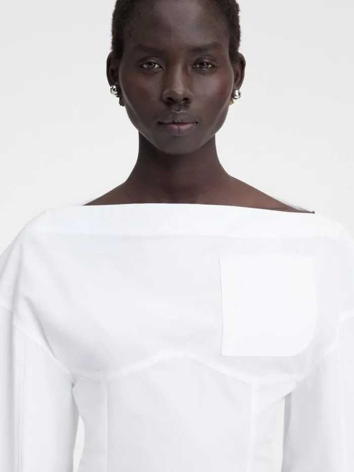 The Casaco Shirt Dress White Women JACQUEMUS Dresses and Skirts The Casaco Shirt Dress White Women JACQUEMUS Dresses and Skirts