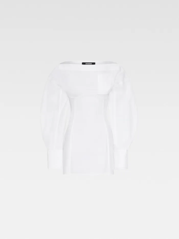 The Casaco Shirt Dress White Women JACQUEMUS Dresses and Skirts The Casaco Shirt Dress White Women JACQUEMUS Dresses and Skirts