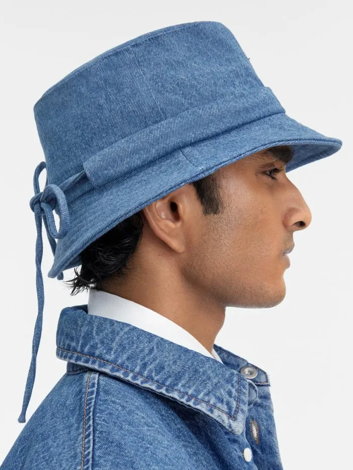 The Gadjo Bucket Hat Blue WomenMen JACQUEMUS Hats The Gadjo Bucket Hat Blue WomenMen JACQUEMUS Hats