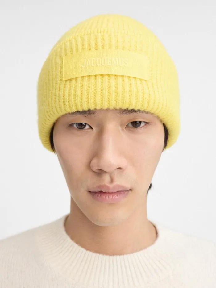 The Gros Grain Beanie Yellow WomenMen JACQUEMUS Scarves Beanies and Gloves The Gros Grain Beanie Yellow WomenMen JACQUEMUS Scarves Beanies and Gloves