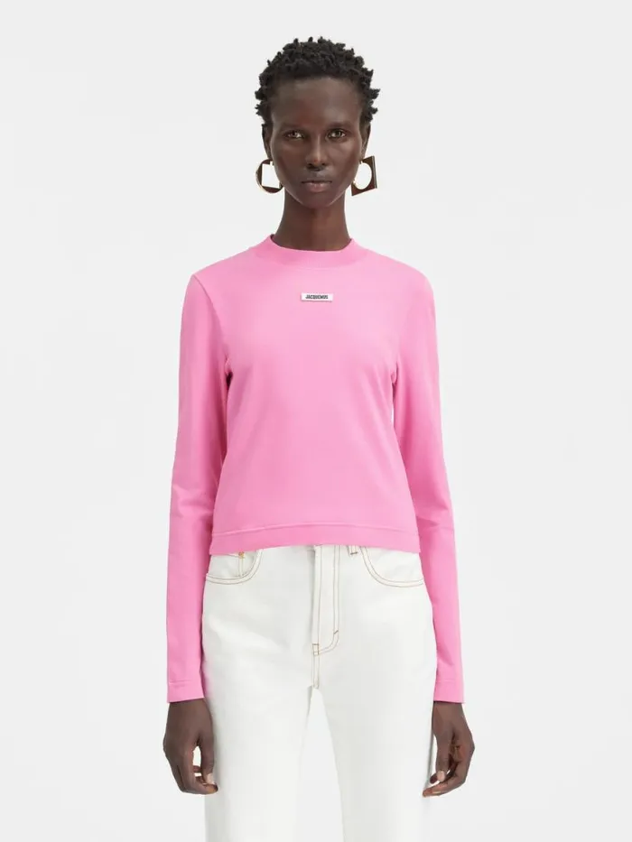 The Gros Grain Longsleeve Tshirt Pink Women JACQUEMUS Tshirts