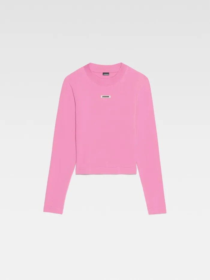 The Gros Grain Longsleeve Tshirt Pink Women JACQUEMUS Tshirts The Gros Grain Longsleeve Tshirt Pink Women JACQUEMUS Tshirts
