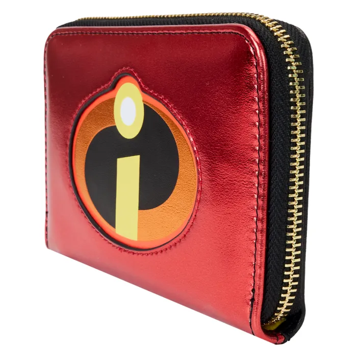 The Incredibles 20th Anniversary Metallic Cosplay Zip Around Wallet Unisex Loungefly Bags and Wallets