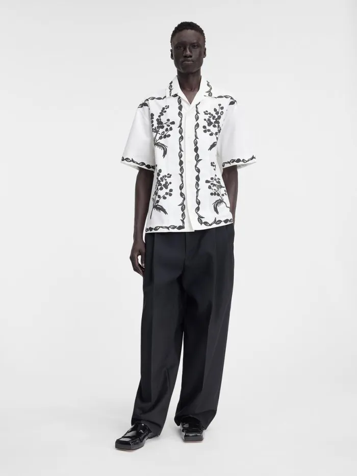 The Jean Shirt Print Mimosa Frise Black Men JACQUEMUS Shirts