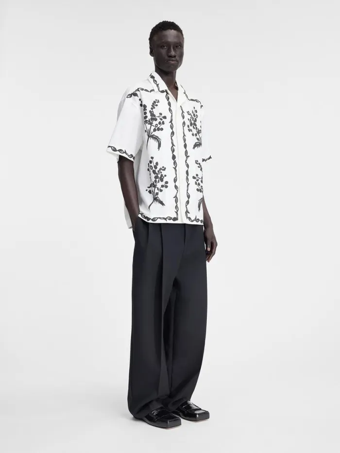 The Jean Shirt Print Mimosa Frise Black Men JACQUEMUS Shirts The Jean Shirt Print Mimosa Frise Black Men JACQUEMUS Shirts