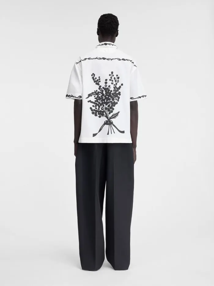 The Jean Shirt Print Mimosa Frise Black Men JACQUEMUS Shirts The Jean Shirt Print Mimosa Frise Black Men JACQUEMUS Shirts