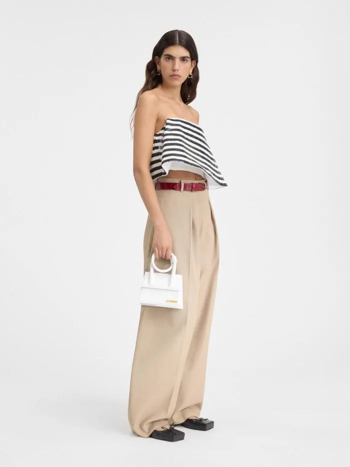 The Knot Chiquito White Women JACQUEMUS Crossbody and Handbags The Knot Chiquito White Women JACQUEMUS Crossbody and Handbags