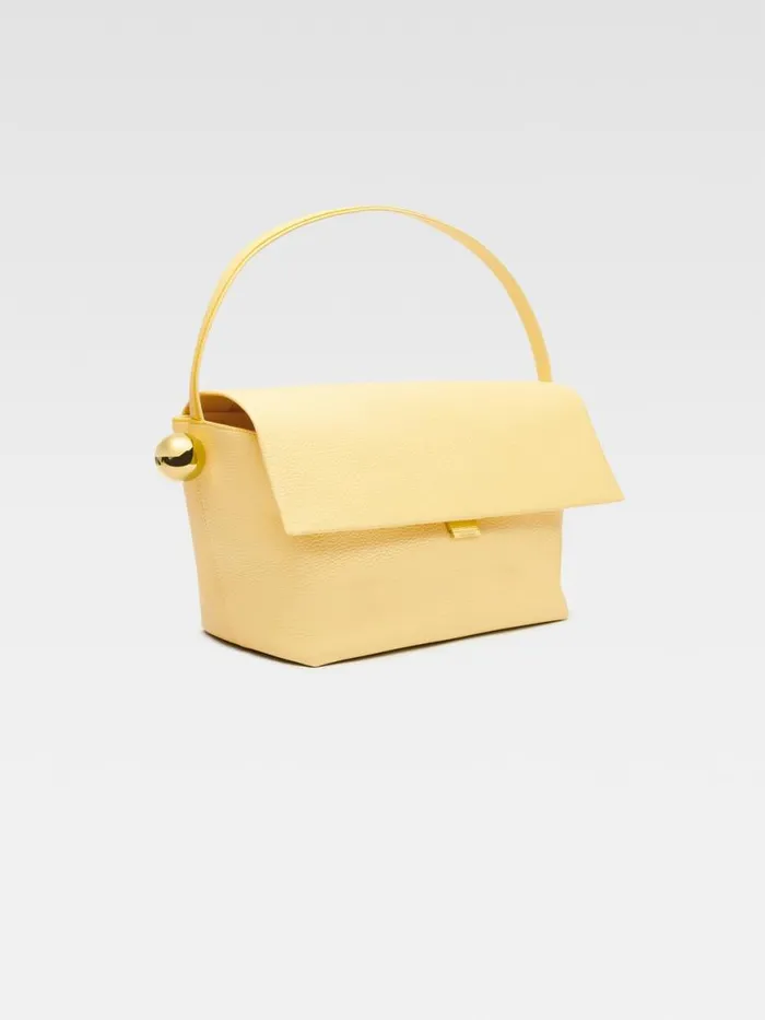 The Large Rond Carr Light Yellow Women JACQUEMUS Shoulder Bags The Large Rond Carr Light Yellow Women JACQUEMUS Shoulder Bags