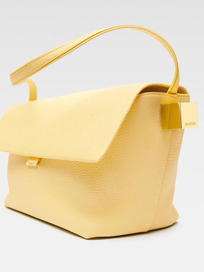 The Large Rond Carr Light Yellow Women JACQUEMUS Shoulder Bags The Large Rond Carr Light Yellow Women JACQUEMUS Shoulder Bags