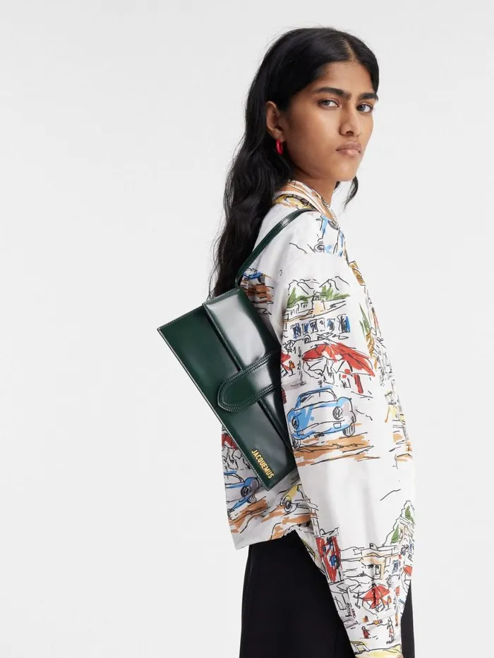 The Long Bambino Dark Green Women JACQUEMUS Shoulder Bags The Long Bambino Dark Green Women JACQUEMUS Shoulder Bags