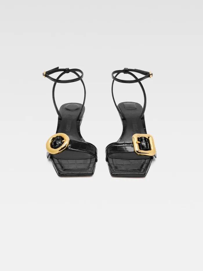 The Low Regalo Sandals Black Women JACQUEMUS Shoes The Low Regalo Sandals Black Women JACQUEMUS Shoes