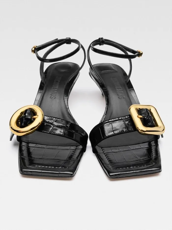 The Low Regalo Sandals Black Women JACQUEMUS Shoes The Low Regalo Sandals Black Women JACQUEMUS Shoes