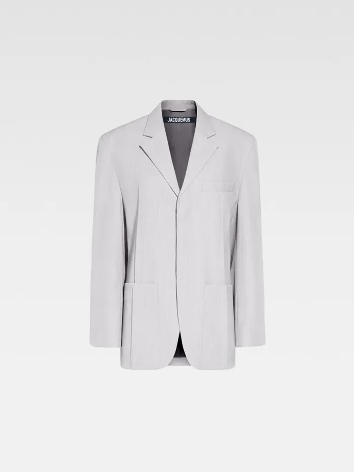 The Man039s Jacket Light Grey Women JACQUEMUS Coats and Jackets The Man039s Jacket Light Grey Women JACQUEMUS Coats and Jackets