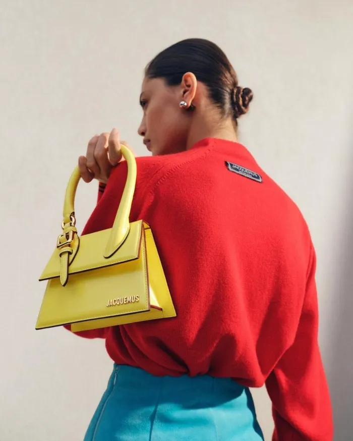 The Medium Chiquito With Buckle Yellow Women JACQUEMUS Crossbody and Handbags The Medium Chiquito With Buckle Yellow Women JACQUEMUS Crossbody and Handbags