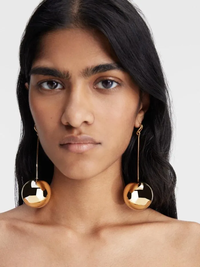 The Nodo Large Earrings Gold Women JACQUEMUS Jewellery The Nodo Large Earrings Gold Women JACQUEMUS Jewellery
