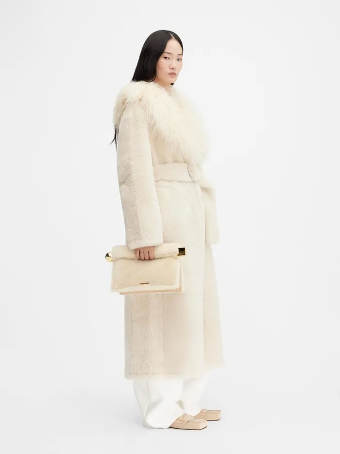 The Pilou Long Coat Offwhite Women JACQUEMUS Coats and Jackets The Pilou Long Coat Offwhite Women JACQUEMUS Coats and Jackets