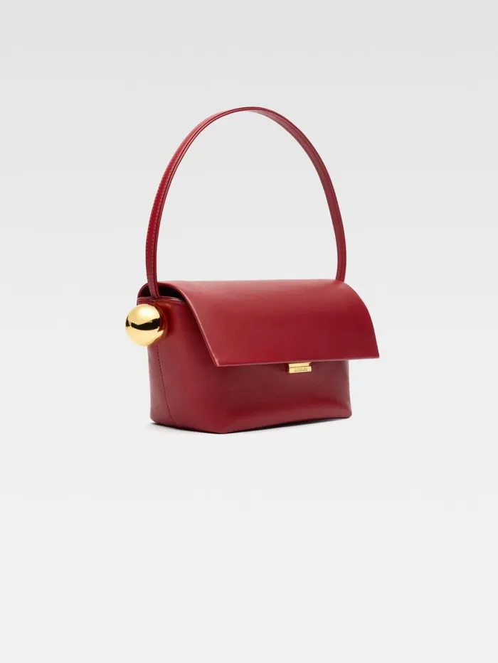 The Rond Carr Dark Red Women JACQUEMUS Shoulder Bags The Rond Carr Dark Red Women JACQUEMUS Shoulder Bags