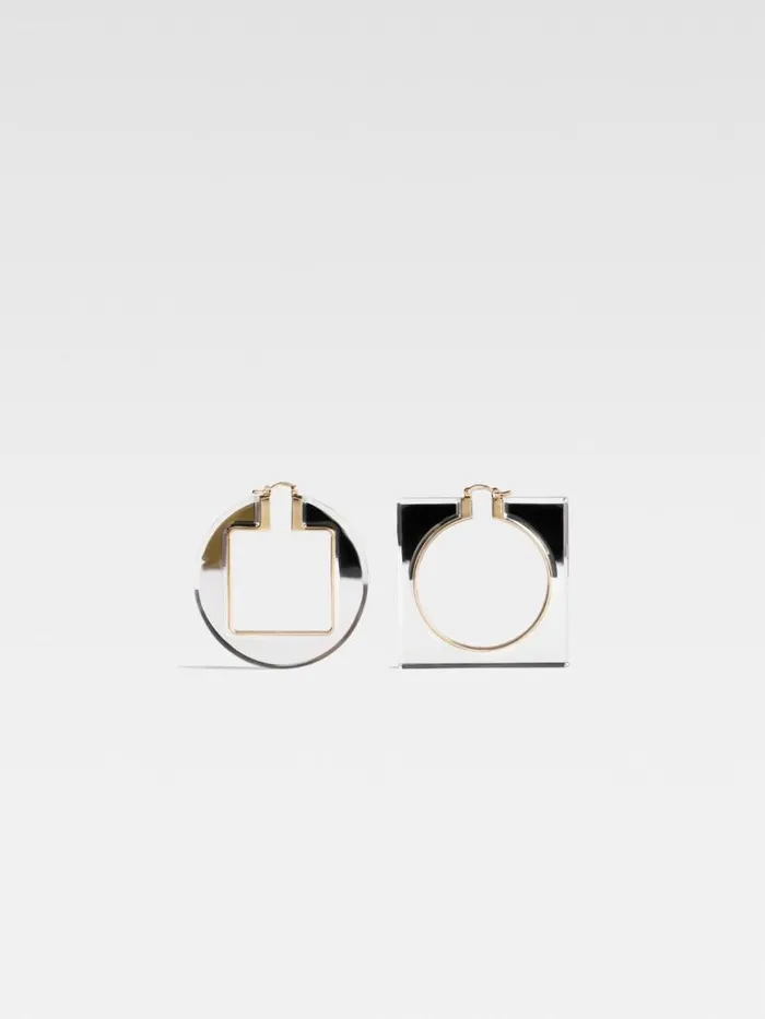 The Rond Carr Hoops Earrings Silvertransparent Women JACQUEMUS Jewellery
