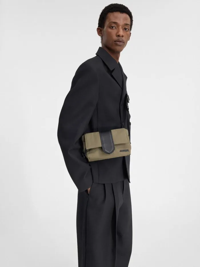 The Small Bambino Messenger Bag Khaki Men JACQUEMUS Bags The Small Bambino Messenger Bag Khaki Men JACQUEMUS Bags