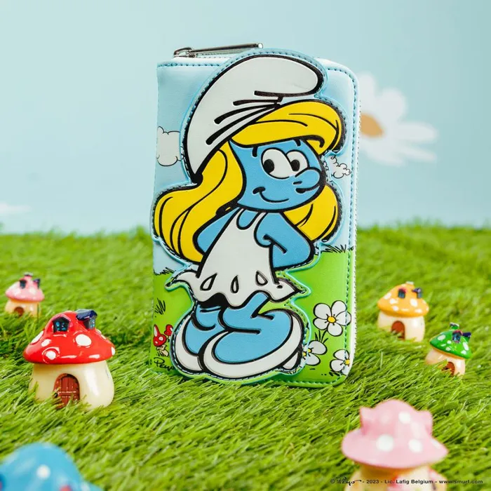 The Smurfs Smurfette Cosplay Zip Around Wallet Unisex Loungefly Bags and Wallets The Smurfs Smurfette Cosplay Zip Around Wallet Unisex Loungefly Bags and Wallets