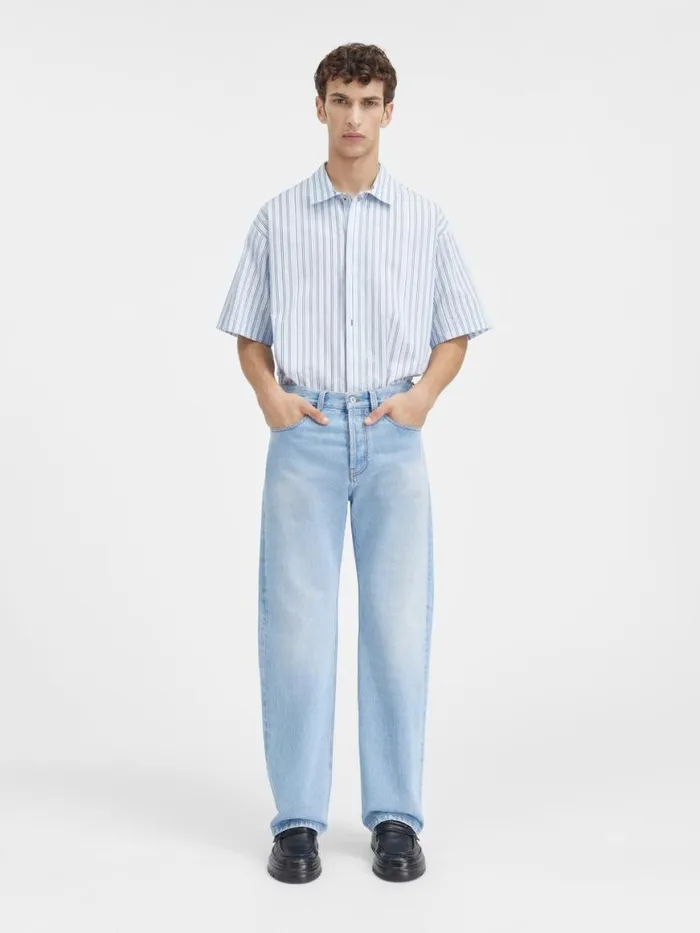 The Straight DeNmes Denim Pants Light Bluetabac Men JACQUEMUS Denim