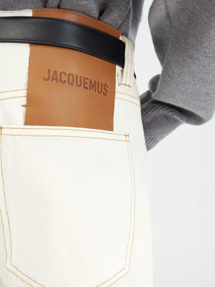 The Straight DeNmes Denim Pants Offwhitetabac Men JACQUEMUS Denim The Straight DeNmes Denim Pants Offwhitetabac Men JACQUEMUS Denim