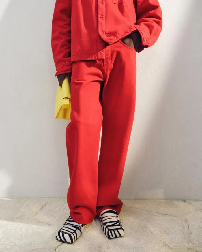 The Straight DeNmes Denim Pants Red Men JACQUEMUS Denim The Straight DeNmes Denim Pants Red Men JACQUEMUS Denim