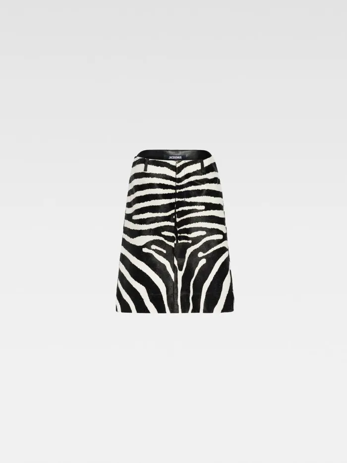The Tozzi Skirt Black and White Zebra Women JACQUEMUS Dresses and Skirts