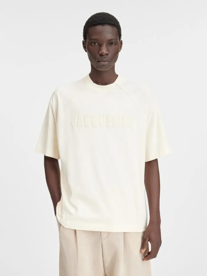 The Typo Tshirt Light Beige Men JACQUEMUS Tshirts