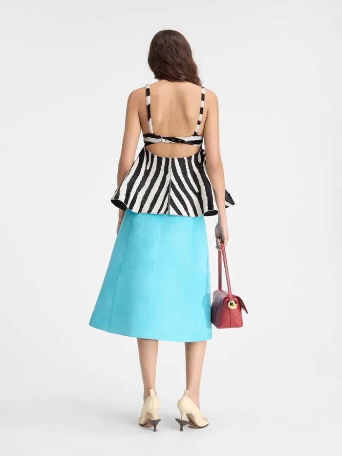 The Vela Top Black and White Zebra Women JACQUEMUS Tops and Shirts The Vela Top Black and White Zebra Women JACQUEMUS Tops and Shirts