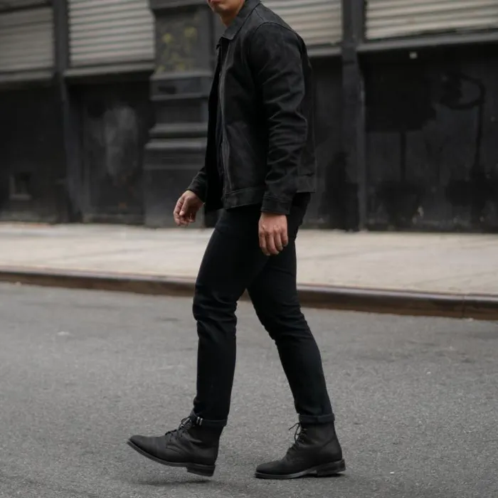 Thursday Boots Leather Keanu Jacket Black Matte 8211 Men Thursday Boots Leather Keanu Jacket Black Matte 8211 Men